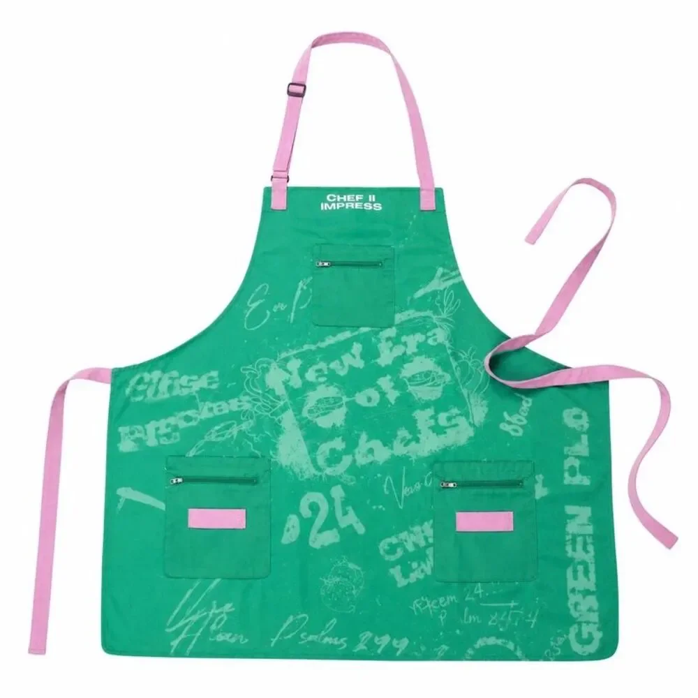 Green & Pink Apron. New with tags